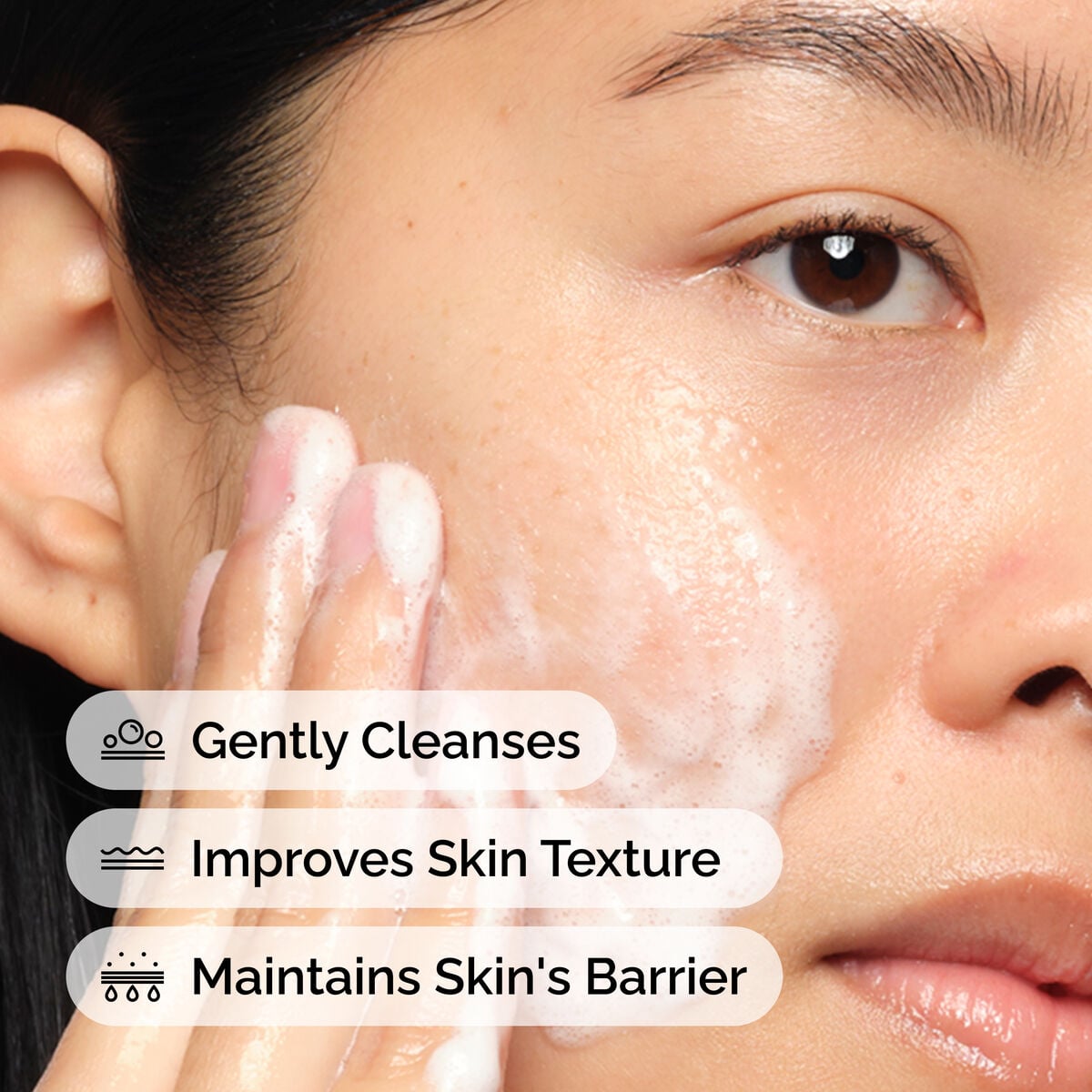 Glucoside Foaming Cleanser Gentle Cleansing Care O2